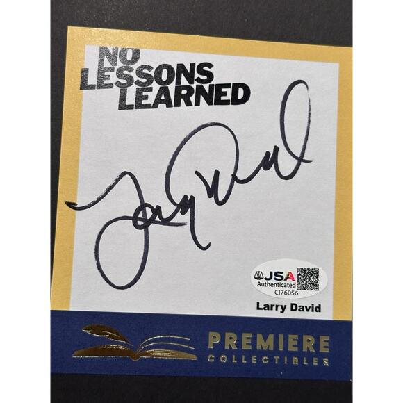 SIGNED Larry David Lessons Learned Making of Curb Your Enthusiasm Book JSA COA - Picture 6 of 12